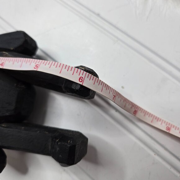 Carved Wood Teddy Black Bear 6” Legs and Arms Move Cabin Woods Poseable Sitting - Picture 8 of 10